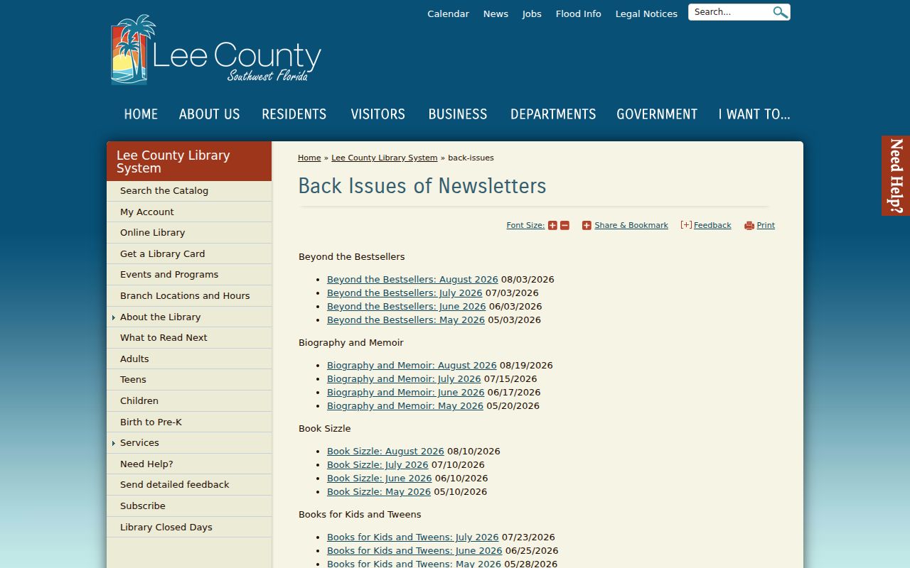 Bonita Springs city directory Lee Library research tips